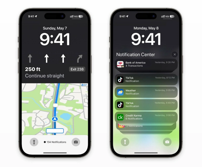 湘潭苹果维修服务分享iOS17锁屏地图导航半屏显示长什么样 